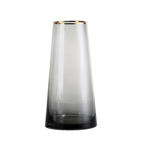 PUCHIKA Blumenvase mit Goldrand Kaltgrau 2